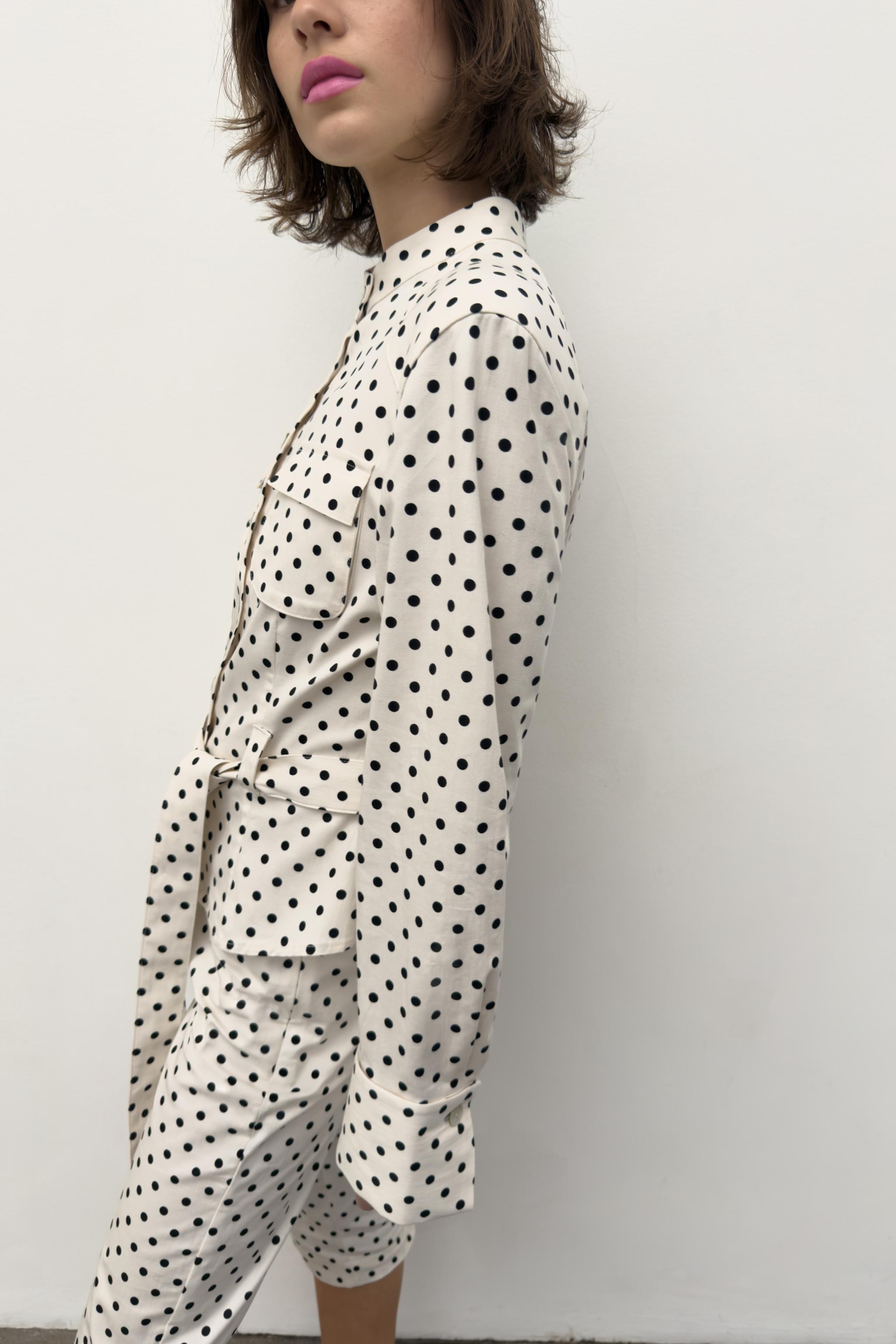 CHEMISE VESTE À POIS