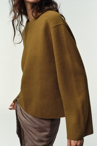 JERSEY 95% LANA MANGA LARGA - Aceite de Zara