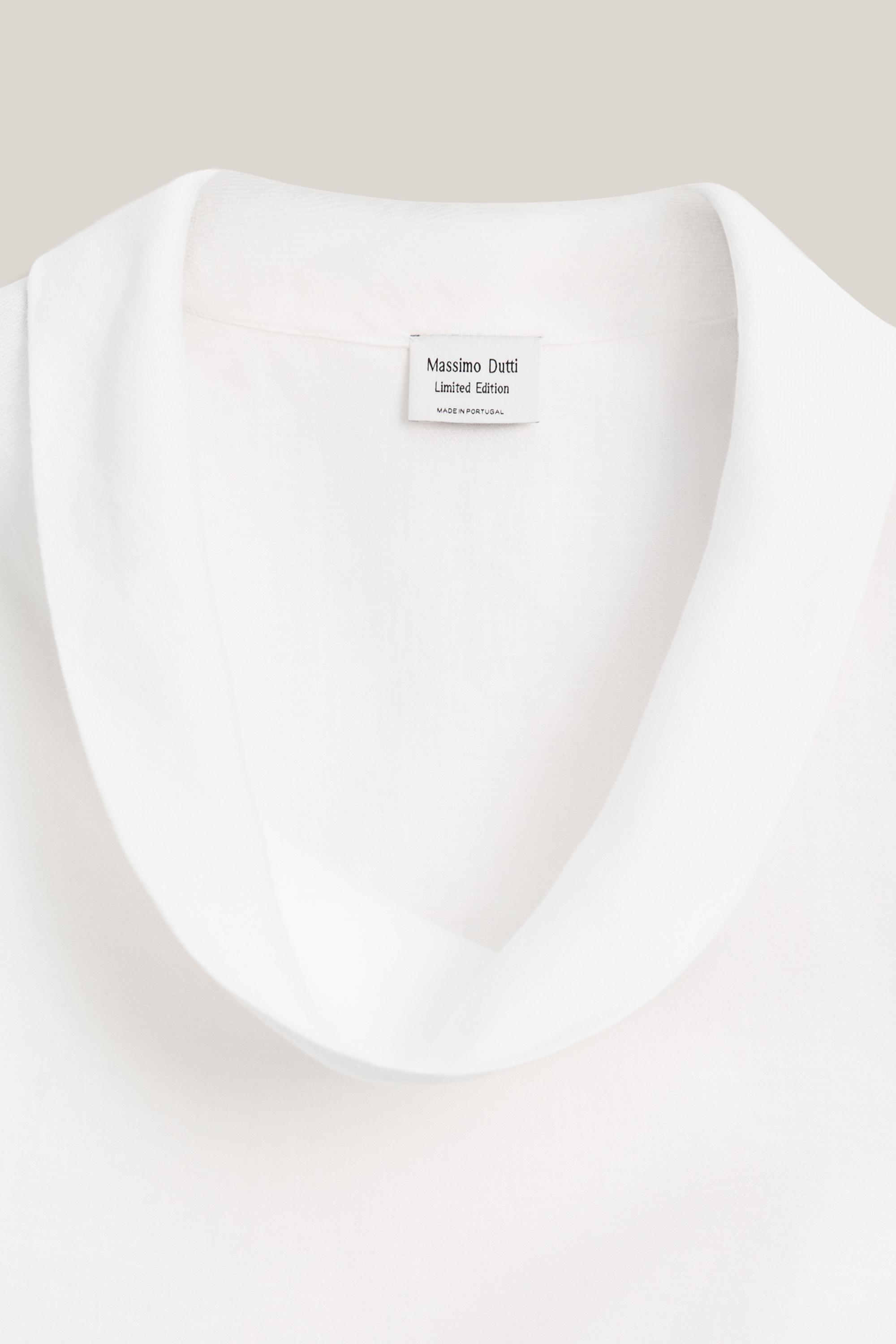 100% linen asymmetric top with cowl neck - LIMITED EDITION