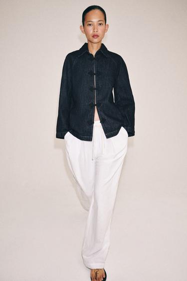 CHAQUETA DENIM ALAMARES ZW COLLECTION - Azul de Zara