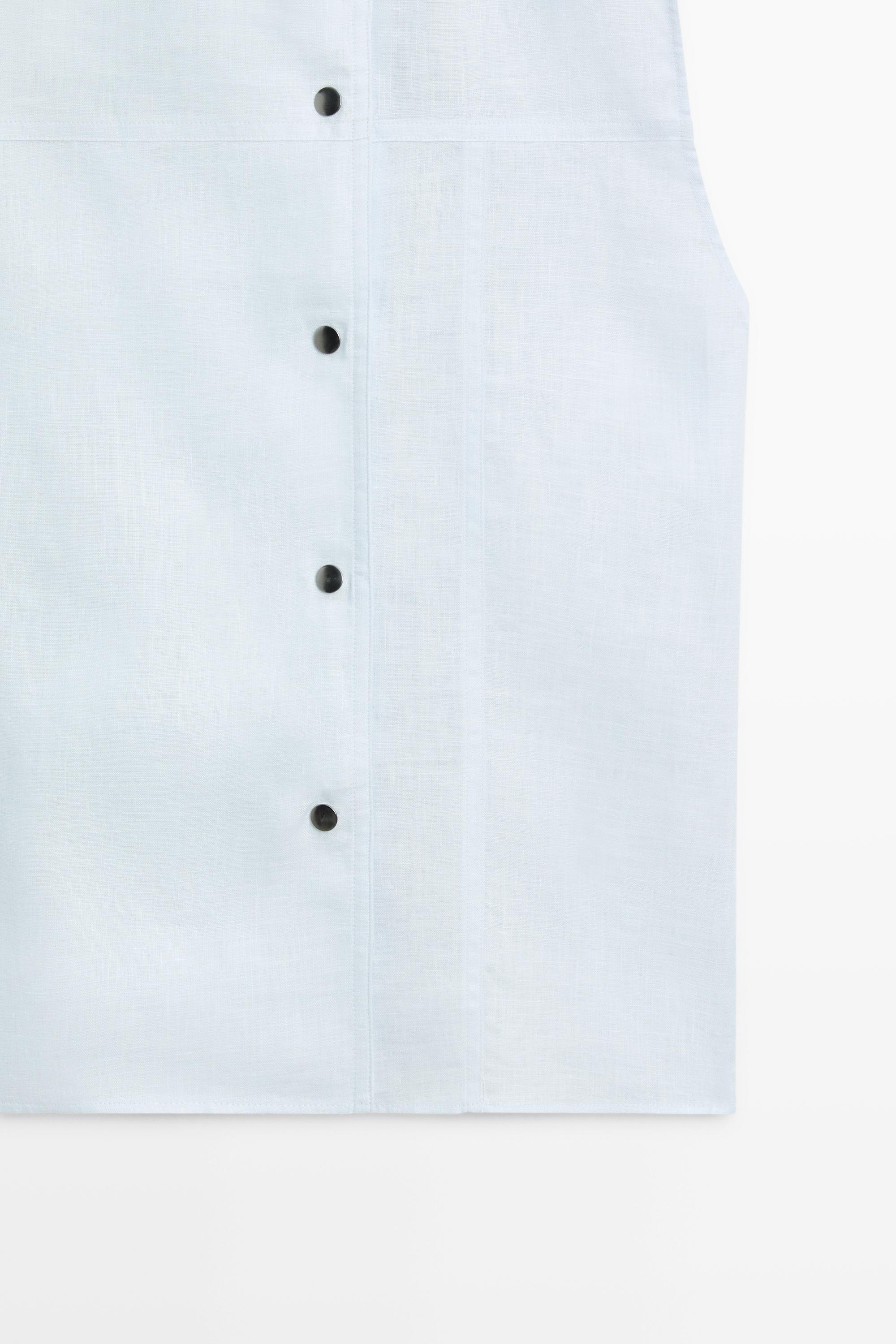 100% linen fine button-down top