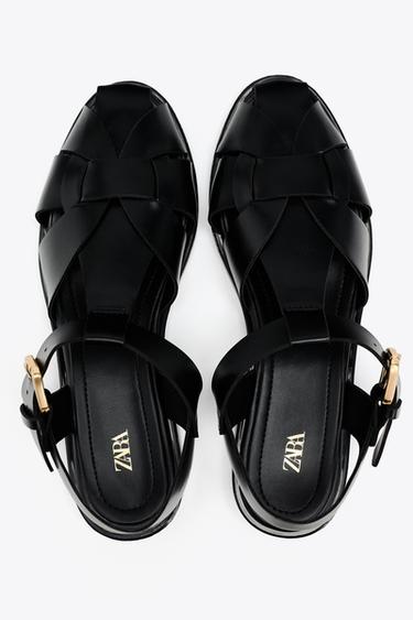 FLAT CAGE SANDALS - Black by Zara - Image 5