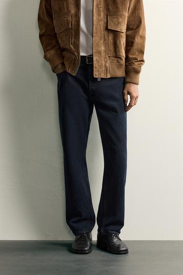 JEANS STRAIGHT FIT - Marino oscuro de Zara