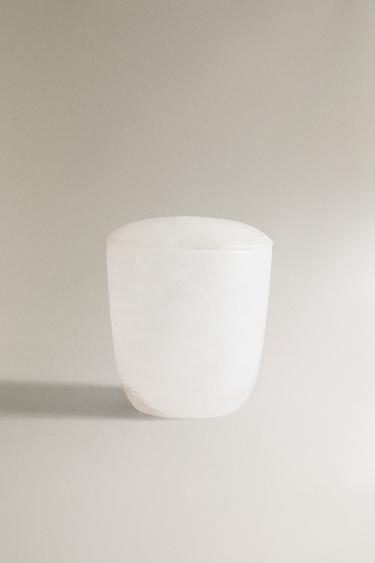Zara ALABASTER BATHROOM JAR - White - Image 0