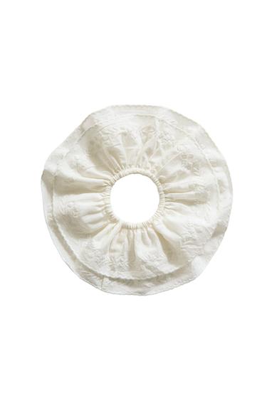 EMBROIDERED COTTON SCRUNCHIE (PACK OF 2) - Ivory by Zara