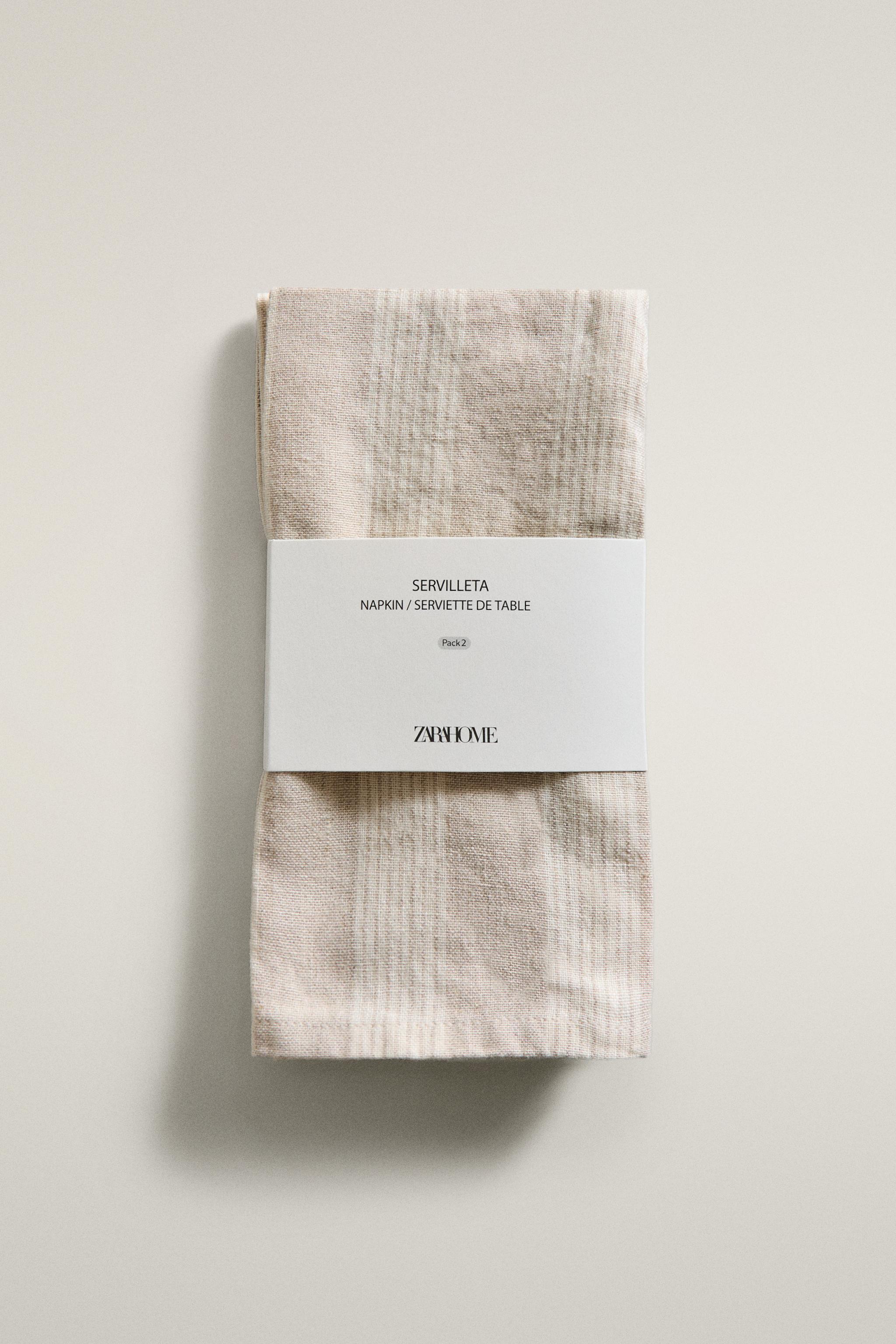 PACK FADED LINEN STRIPED NAPKINS (PACK OF 2)