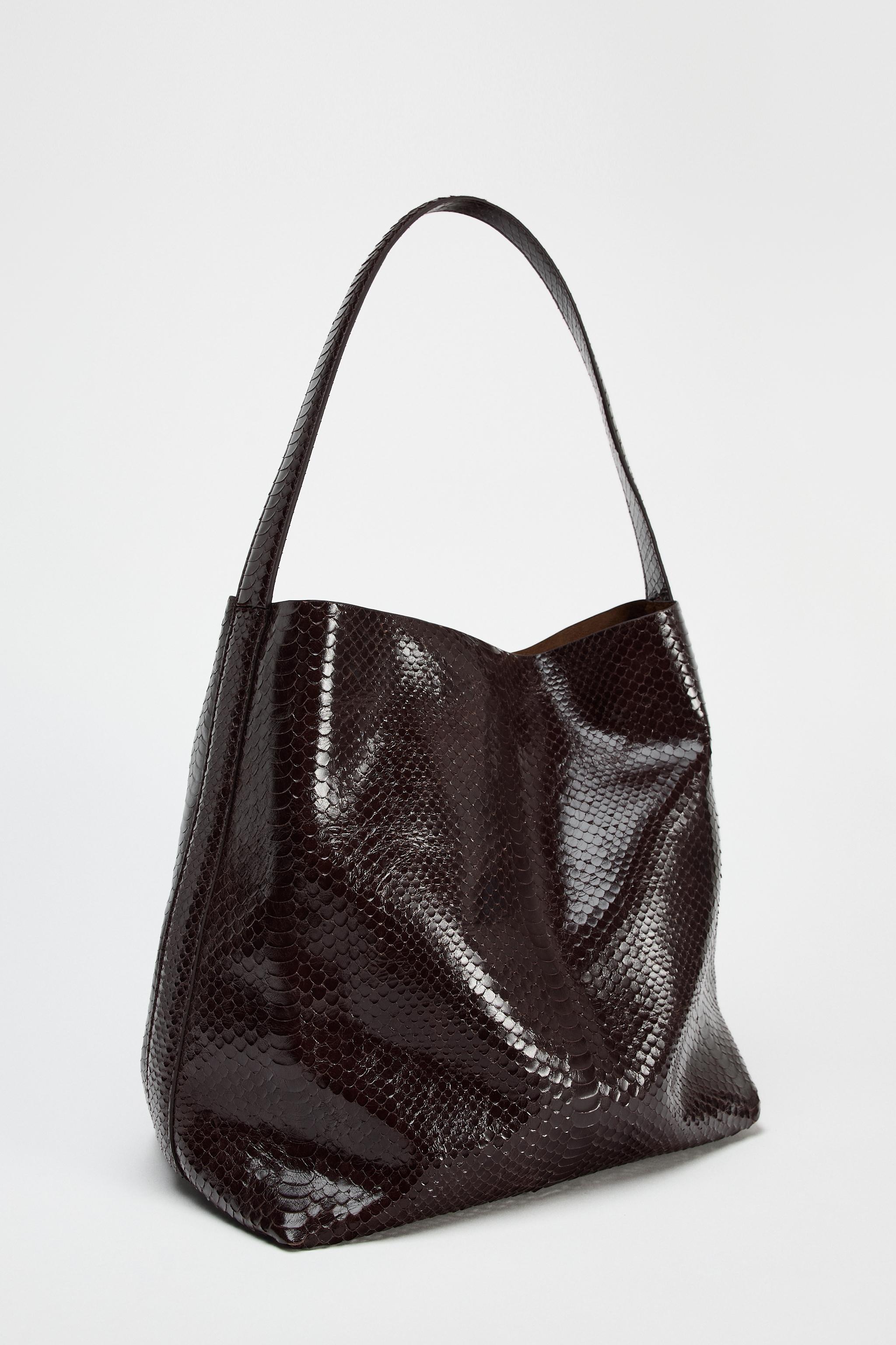 Red bucket bag zara on sale