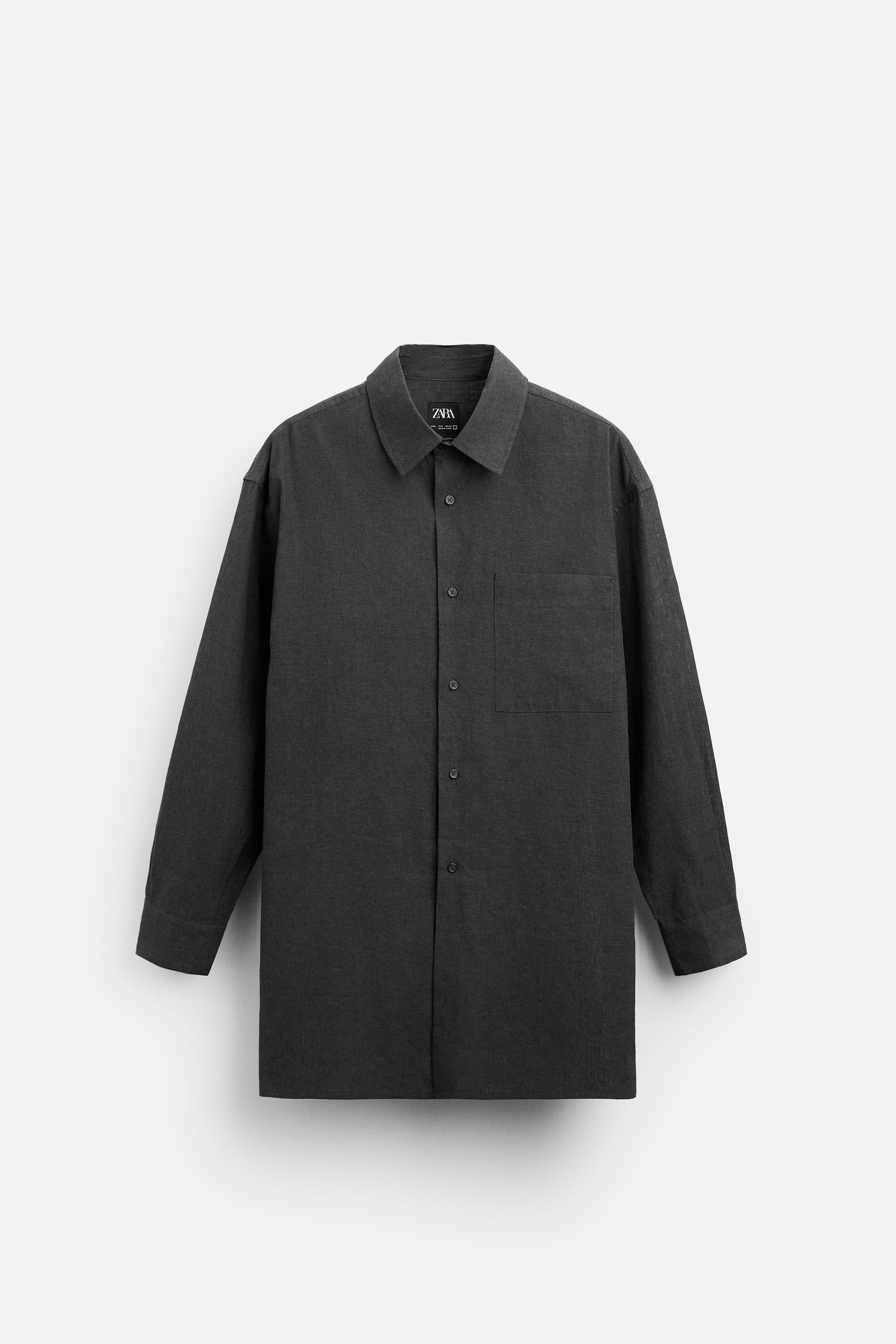 HEMP - COTTON SHIRT - Stone | ZARA New Zealand