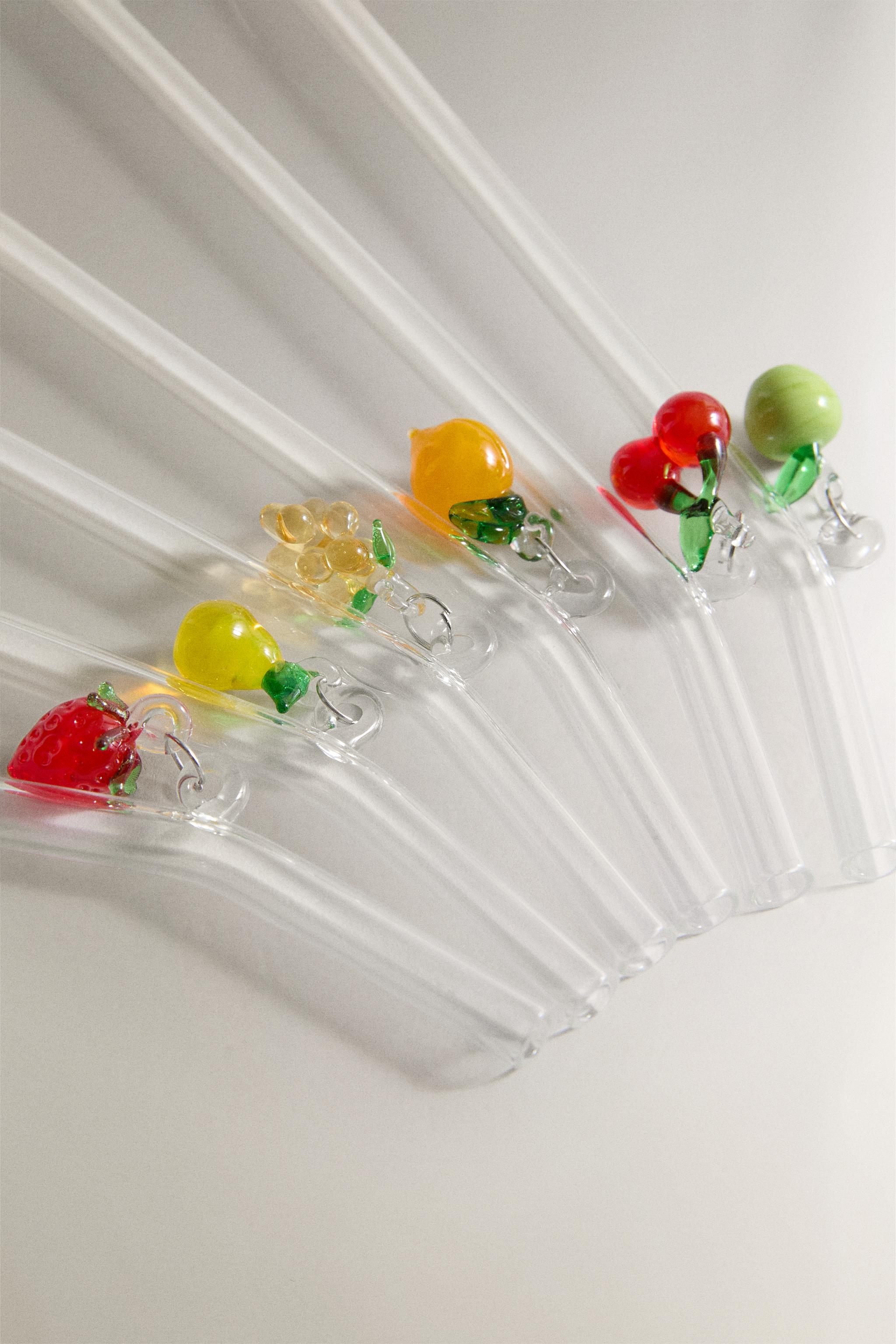 Zara BOROSILICATE FRUIT STRAW PACK (PACK OF 6) — фото 2