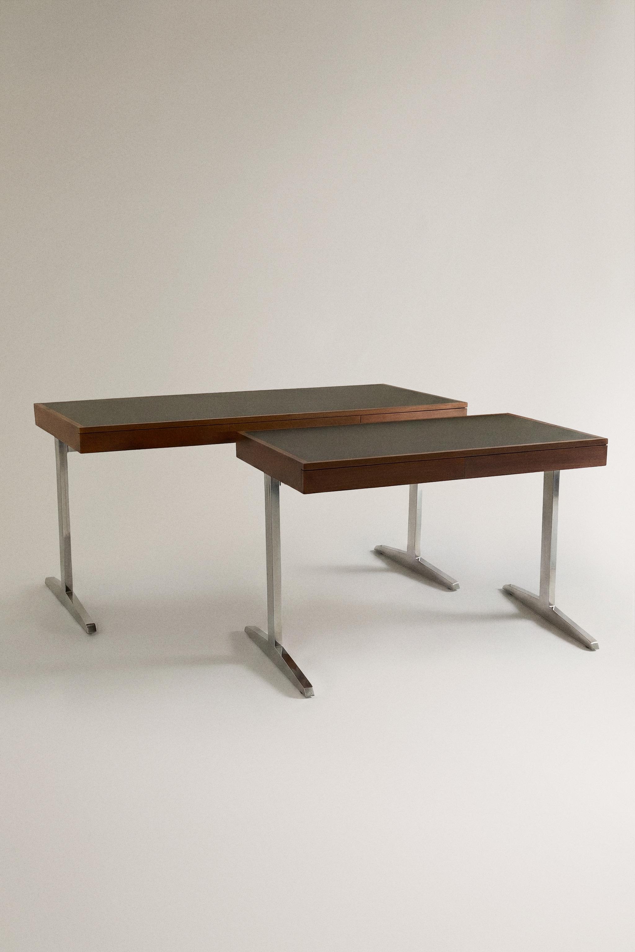 WOODEN DESK WITH METAL LEGS - Brown | ZARA United States