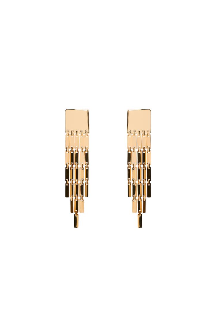 Pendientes cuadrados flecos marisa berenson x zara