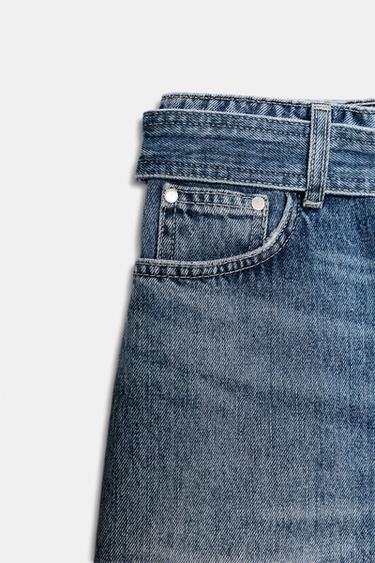 JUPE COURTE EN DENIM ZW COLLECTION - Bleu de Zara - Image 6