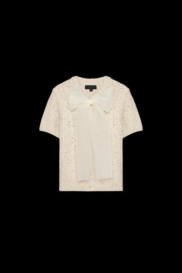 TOP PUNTO LAZO ORGANZA - Arena de Zara - Imagen 0