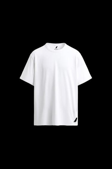 CAMISETA TÉCNICA MEZCLA ALGODÓN - Blanco de Zara - Imagen 0