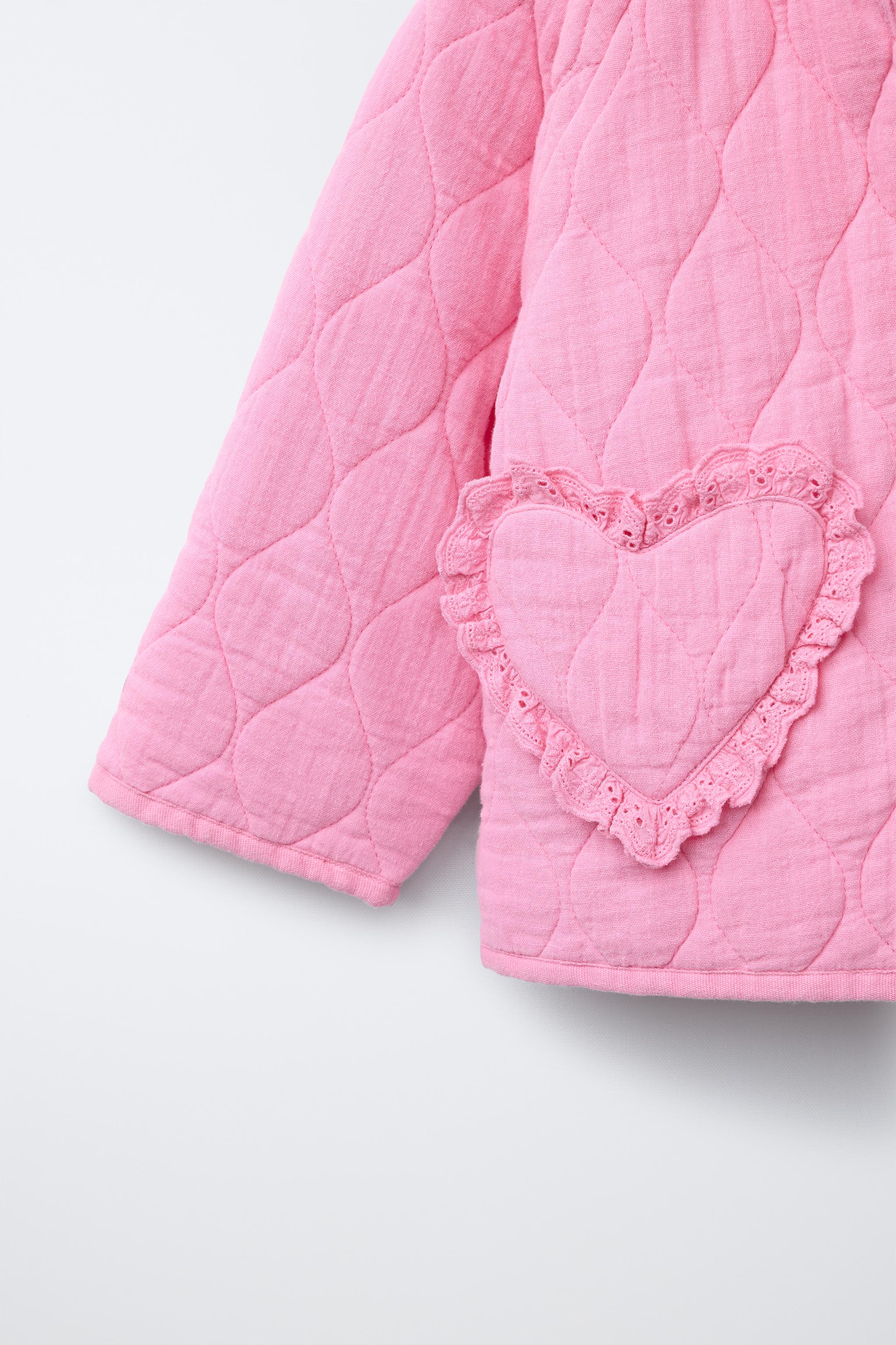 Детские куртки Zara QUILTED JACKET WITH HEART POCKETS — фото 5