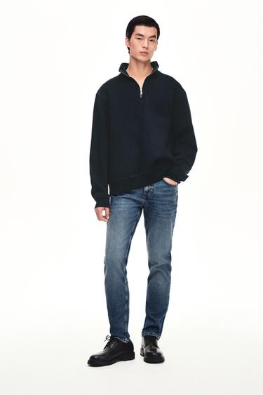 BASIC SLIM FIT JEANS - Mid-blue by Zara