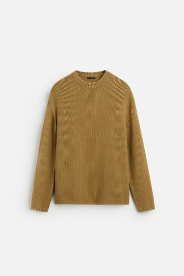 RELAXED FIT SWEATER - Mustard by Zara