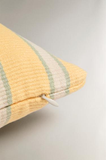 STRIPED CUSHION COVER - Light yellow by Zara - Image 3