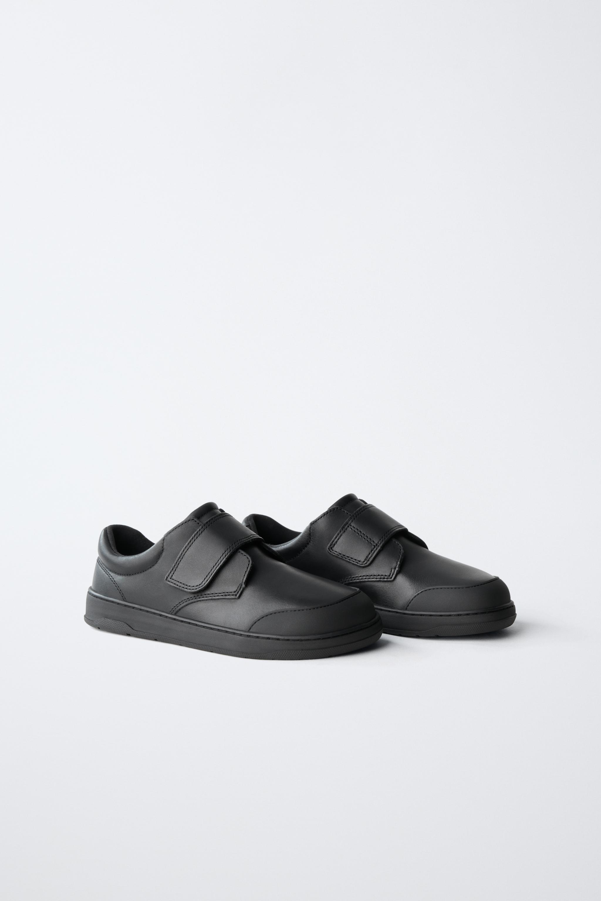 Leather Barefoot School Sneakers — Black