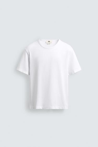 REGULAR FIT T-SHIRT - White by Zara