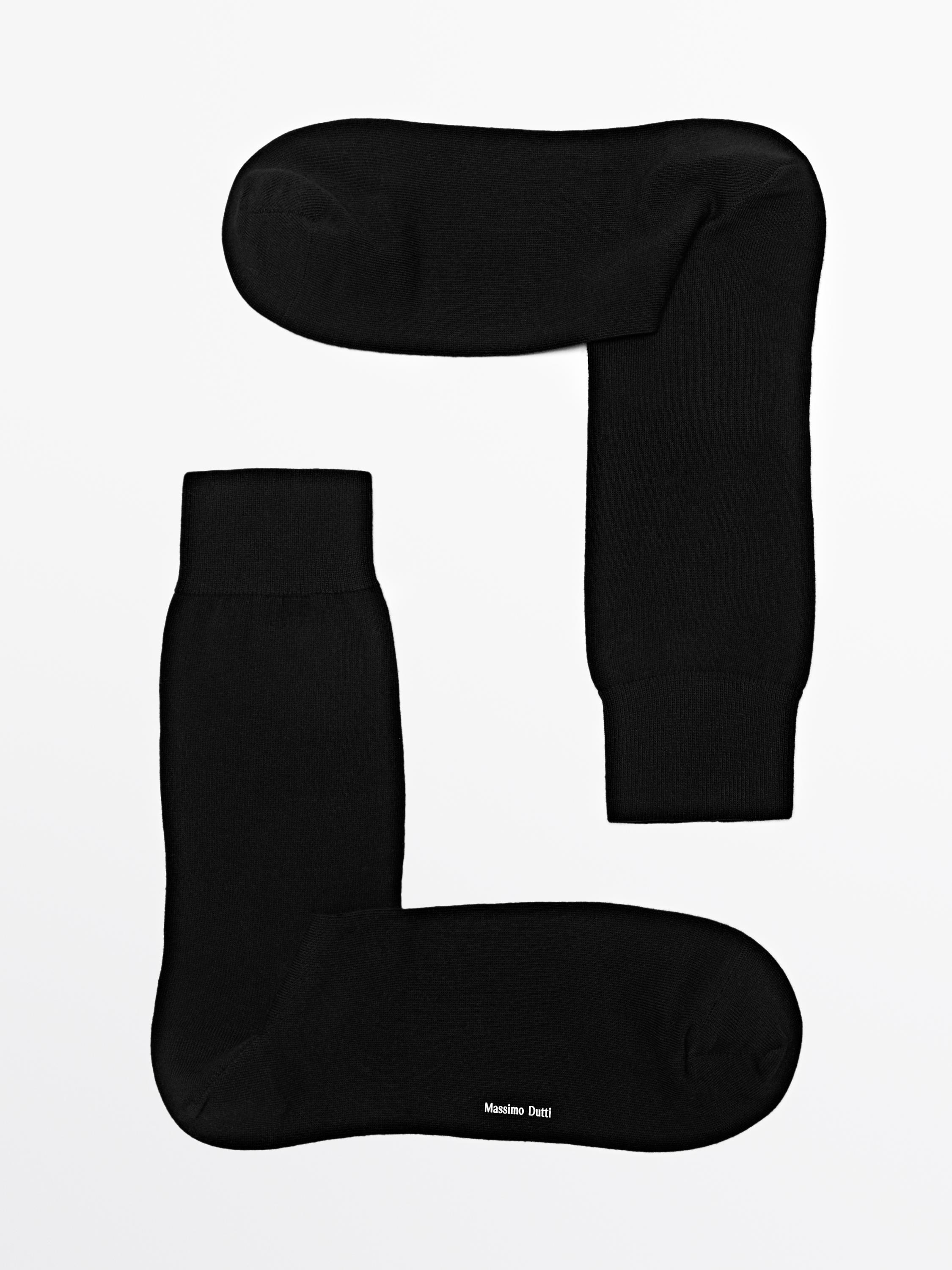 Plain knit cotton blend socks
