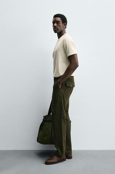 T-SHIRT TEXTE BRODÉ - Crème de Zara - Image 3