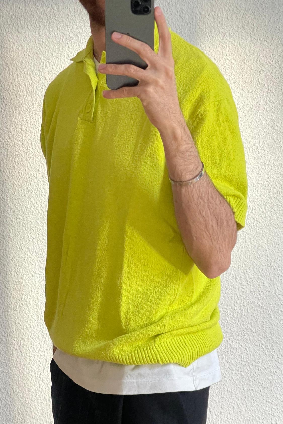 ΠΛΕΚΤΗ ΜΠΛΟΥΖΑ ΠΟΛΟ ΜΕ ΑΝΑΓΛΥΦΟ ΥΦΑΣΜΑ