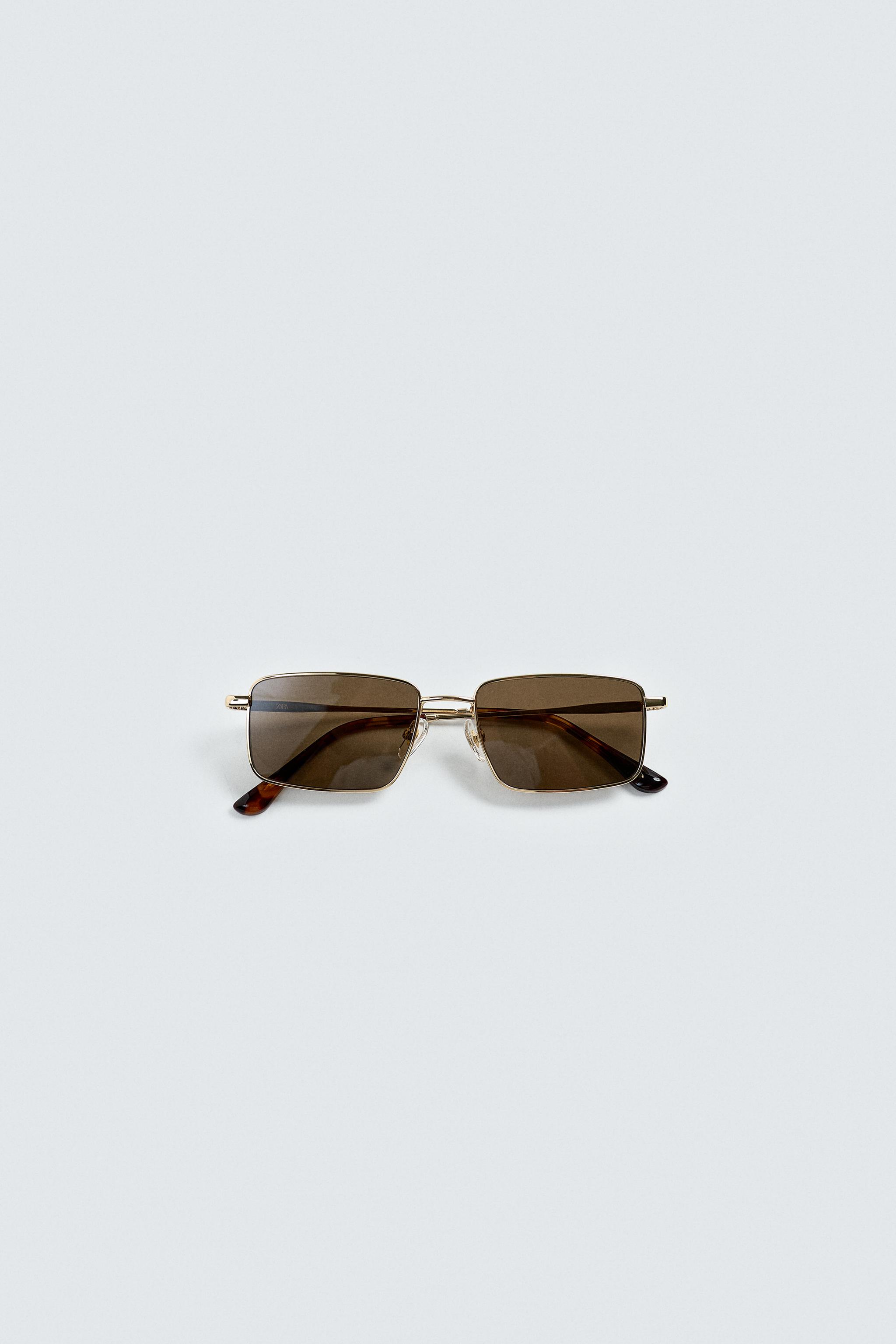LIMITED EDITION RECTANGULAR SUNGLASSES - Gold | ZARA Canada