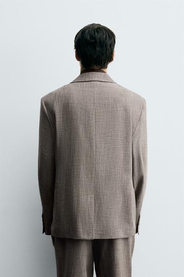 TEXTURED SUIT BLAZER - Light brown by Zara - Image 2