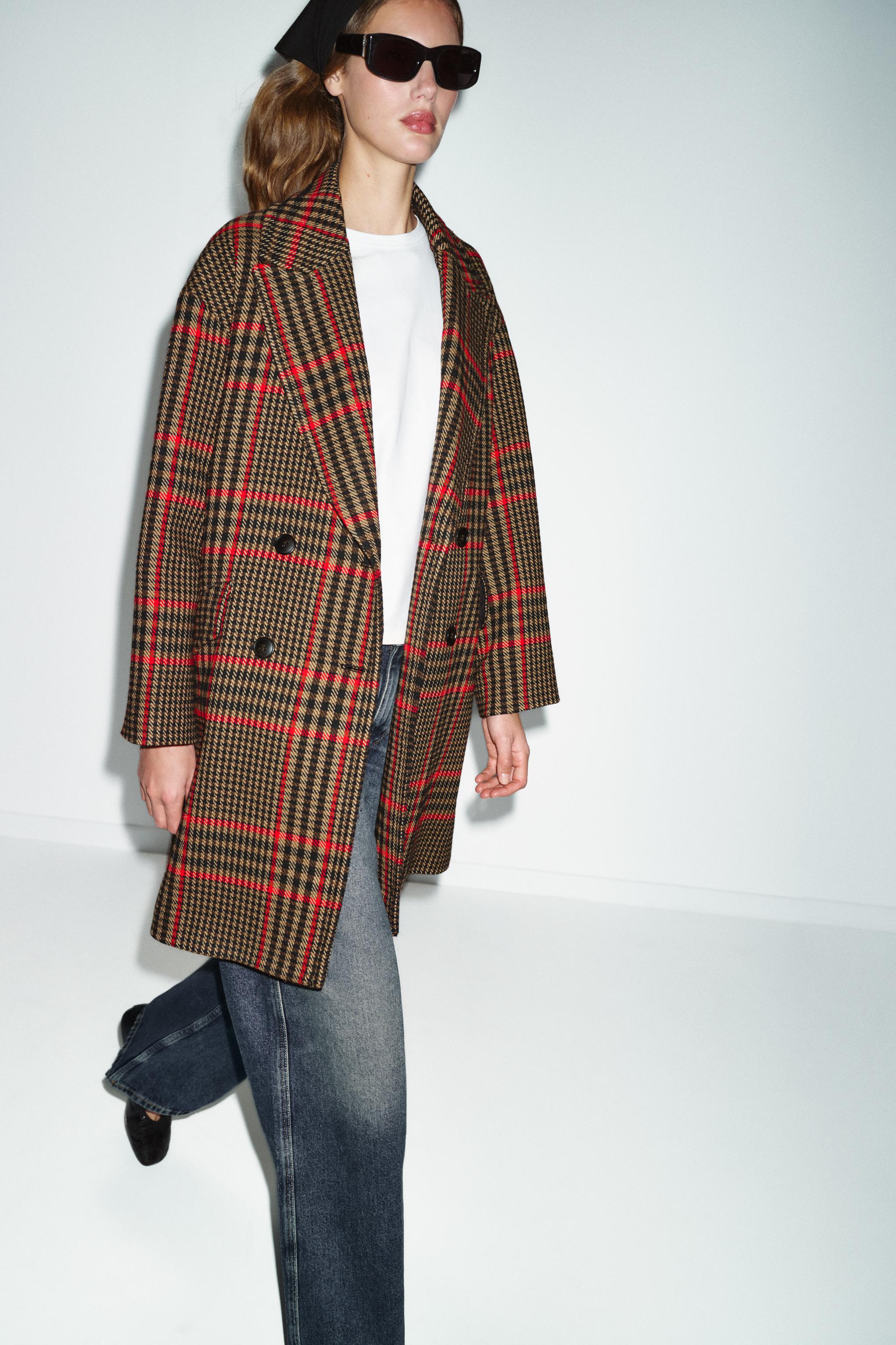 OVERSIZED PLAID COAT