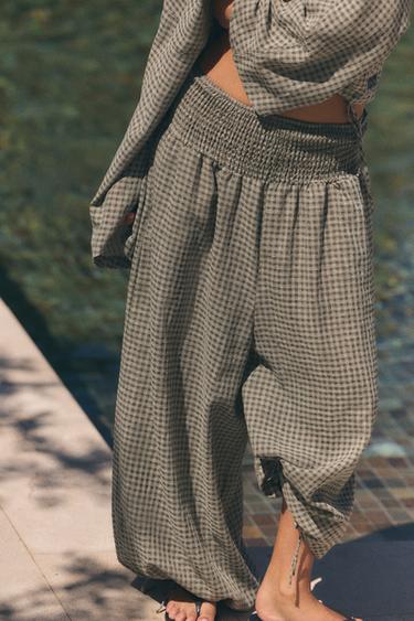 PANTALON À TAILLE ÉLASTIQUE - Gris moyen de Zara - Image 2