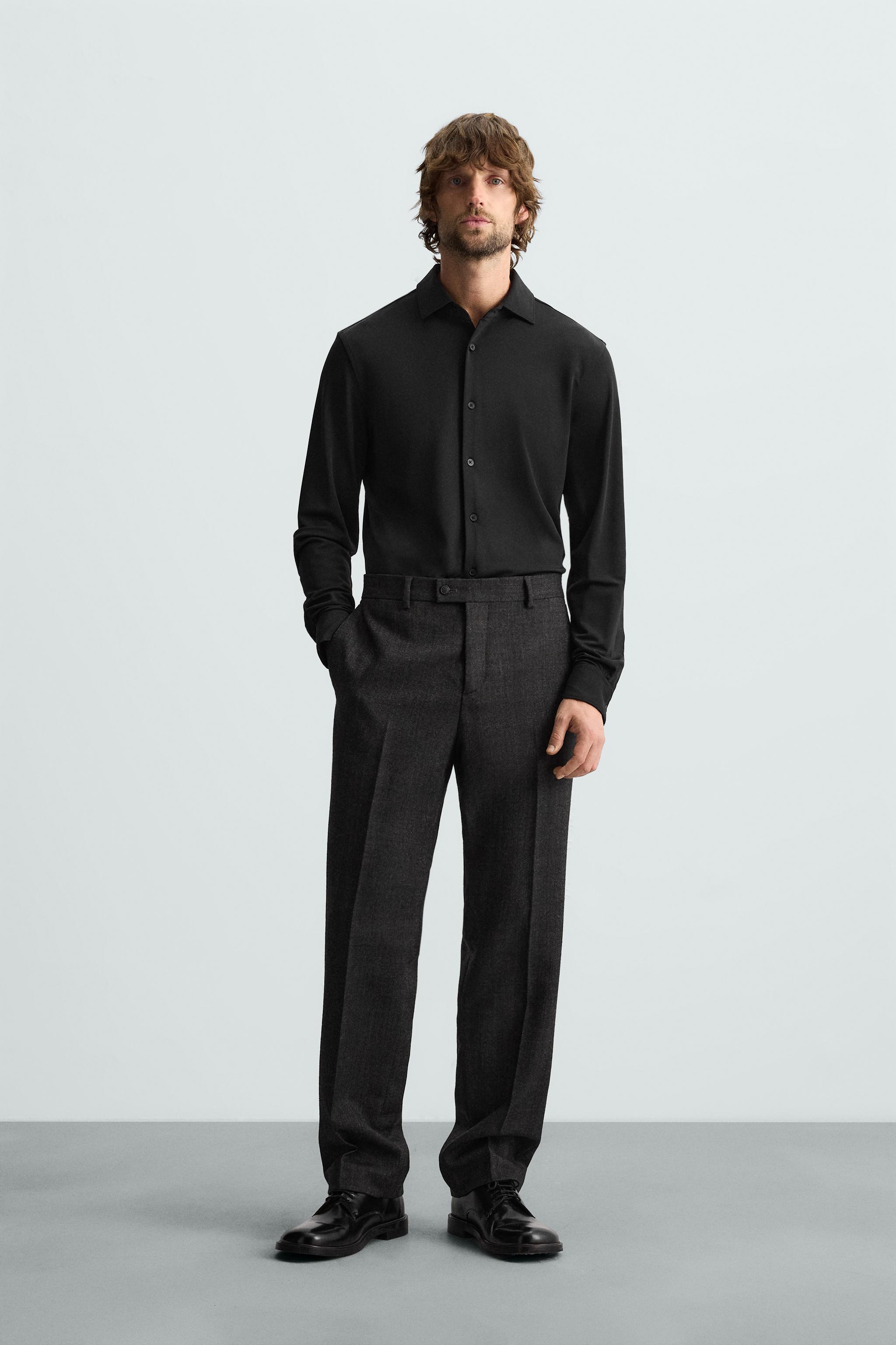 【美品】ZARA　ザラ　ビジネス・カジュアルスーツ　2つボタン　ブラック 426496057.jpg?1528007222