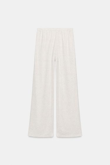 RUSTIC STRAIGHT TROUSERS - Ecru by Zara