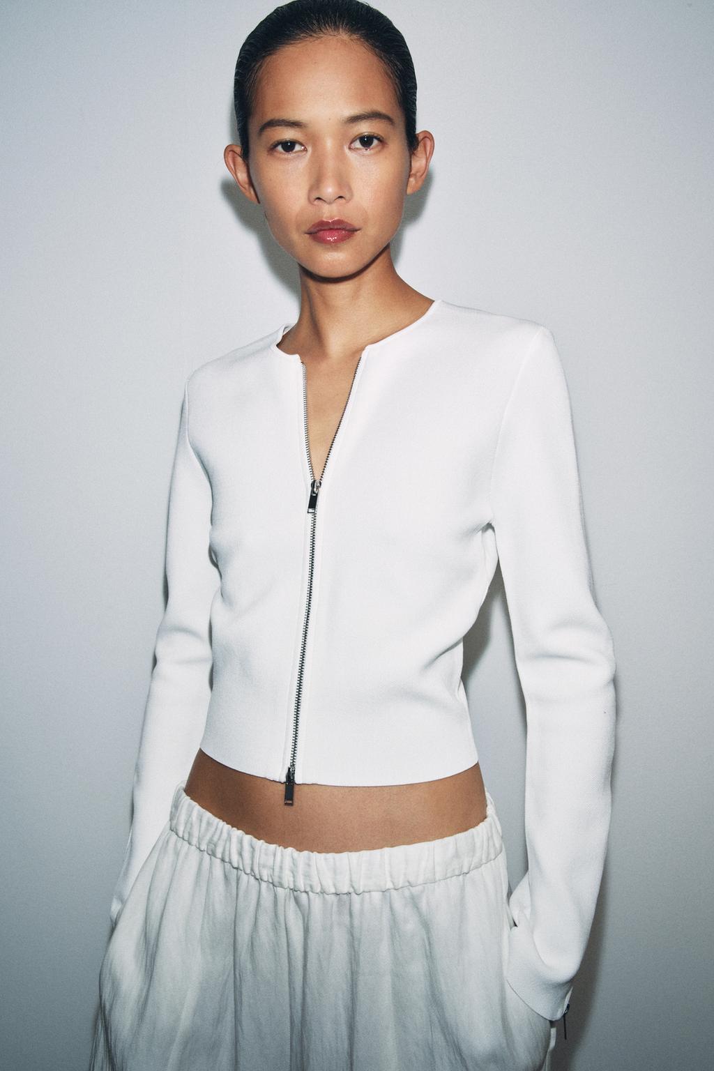 ZIPPERED CARDIGAN