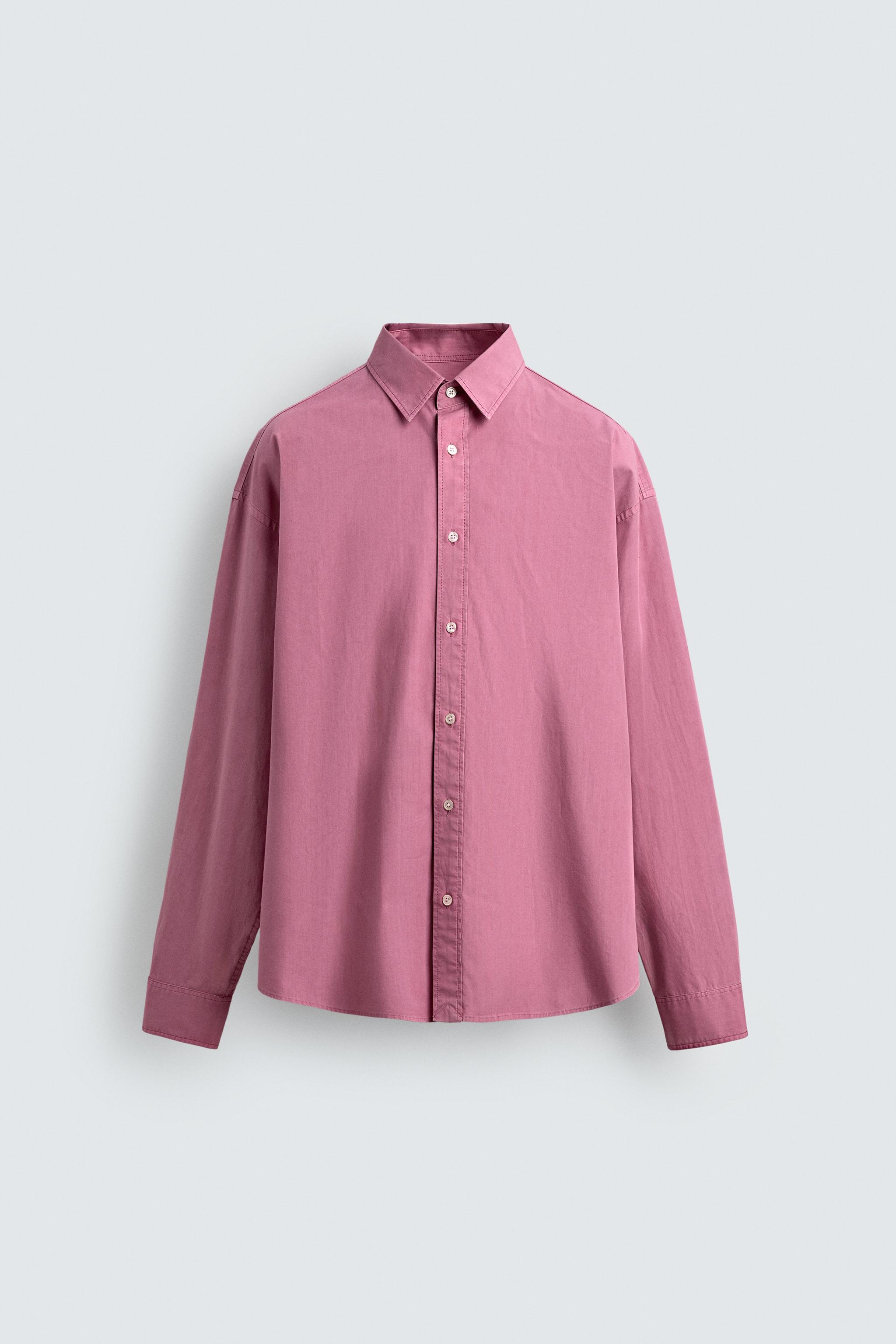 CHEMISE REGULAR FIT EN COTON LAVÉ