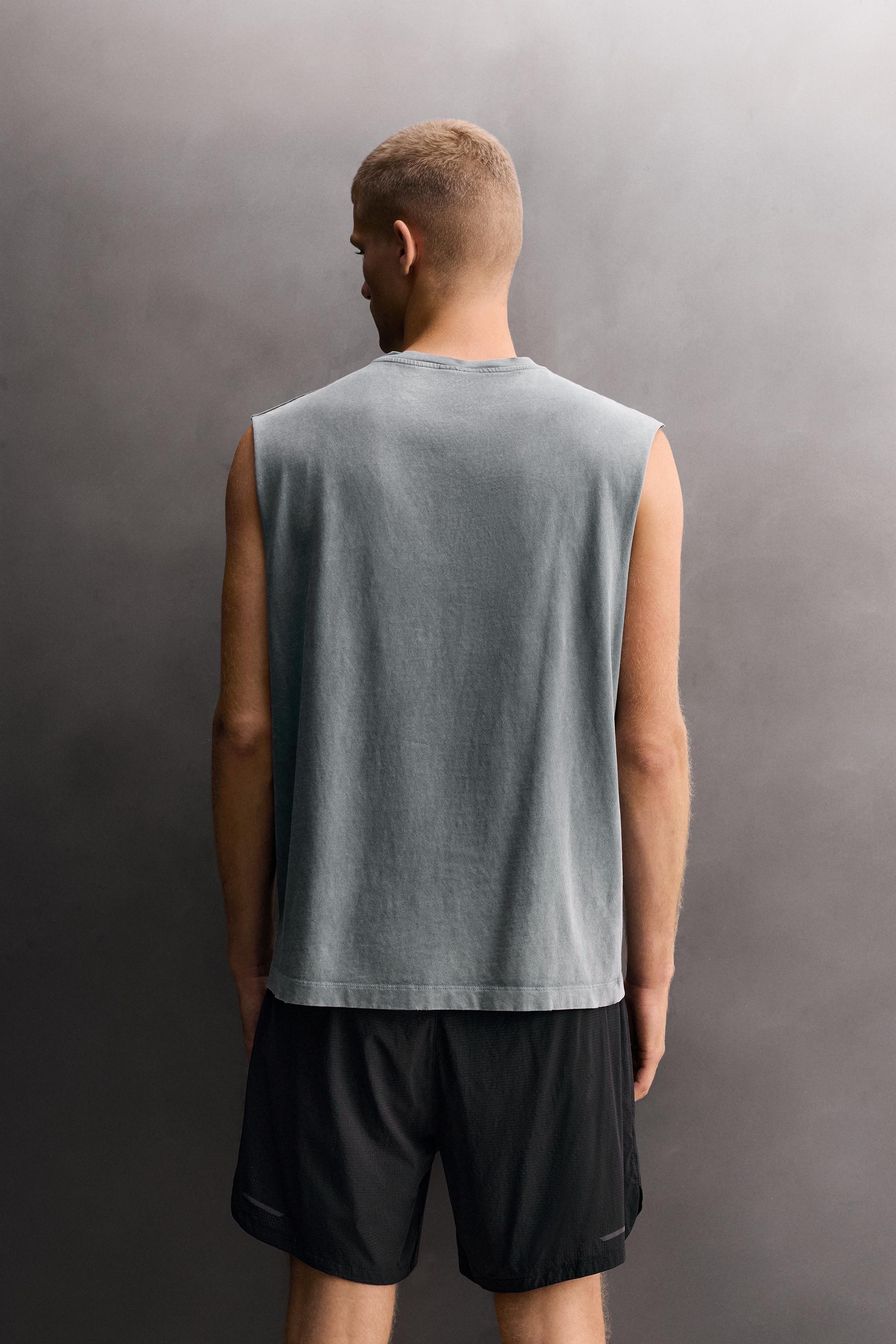 Мужские топы Zara COTTON RUNNING TANK TOP — фото 3
