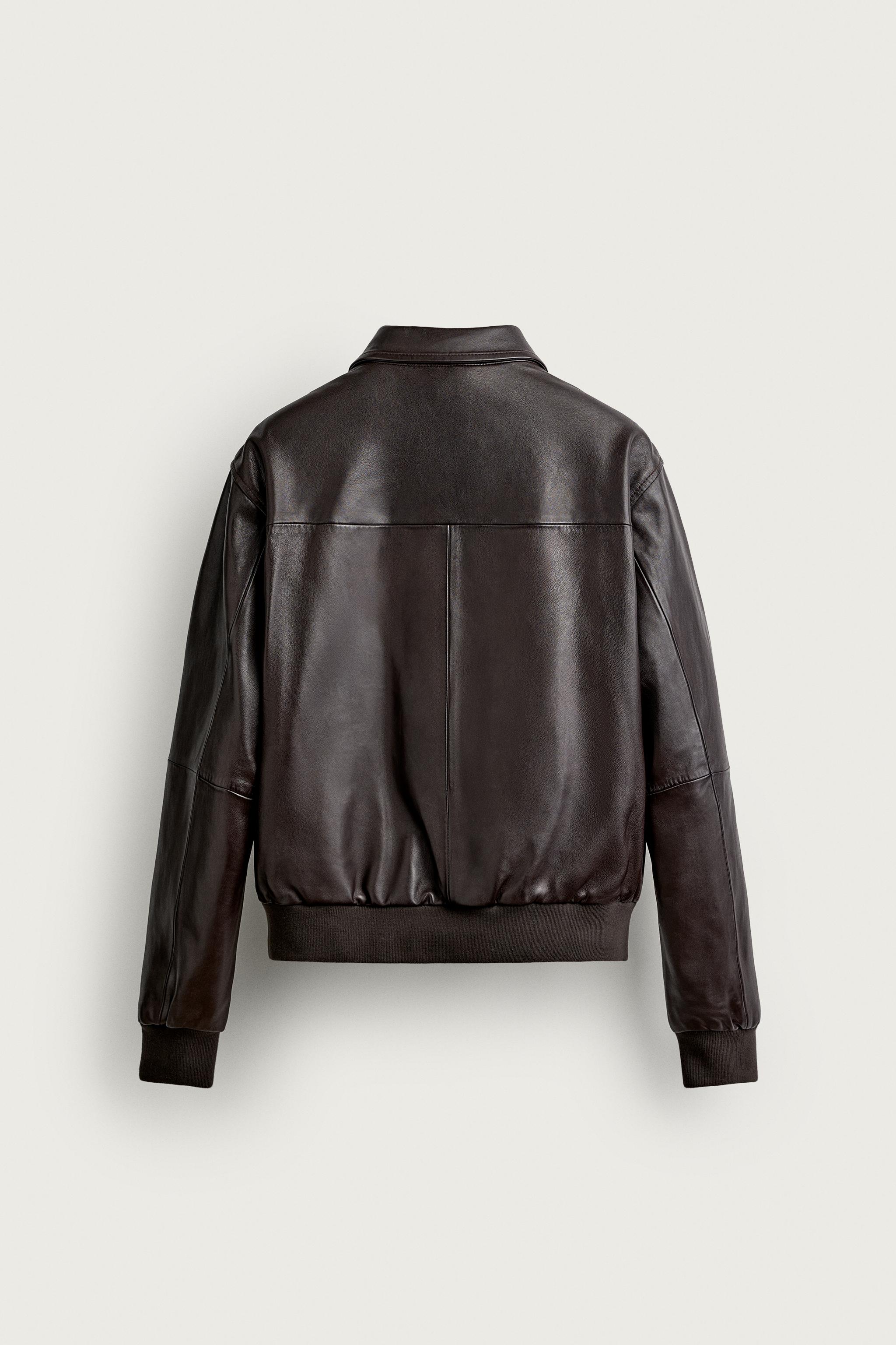 AARON LEVINE X ZARA LEATHER JACKET — Brown (alternate view)
