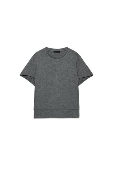TOP MANGA CORTA SOFT - Gris vigoré de Zara