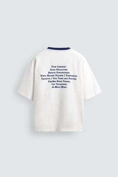 RELAXED FIT TERRY CLOTH SWEATSHIRT WITH CONTRAST PRINT - Oyster-white by Zara - Image 8