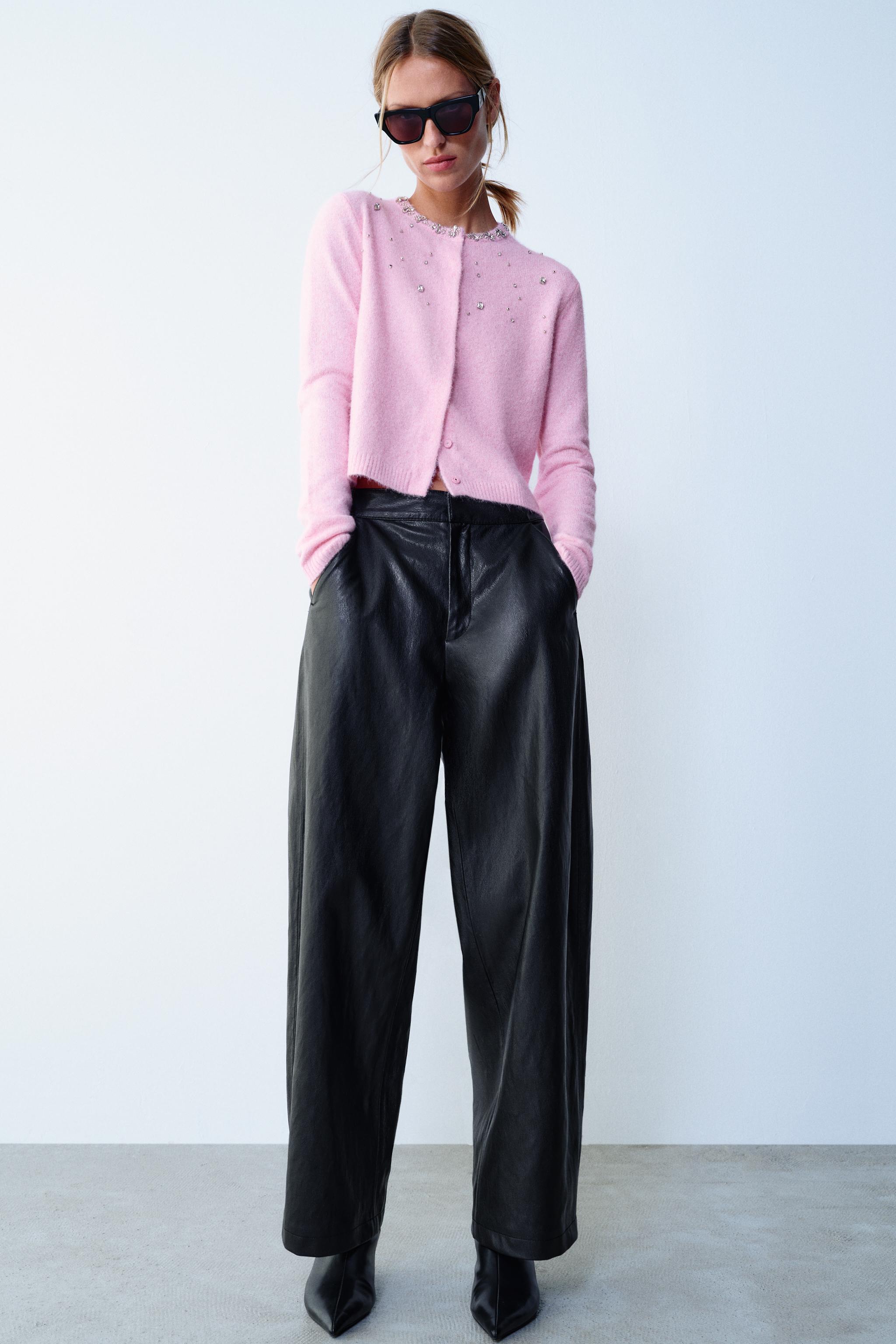 Faux Leather Tailored Pants by Zara
