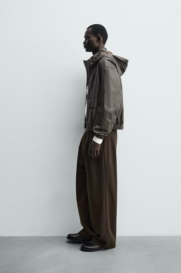 PLEATED WIDE-LEG TROUSERS - Brown by Zara - Image 3