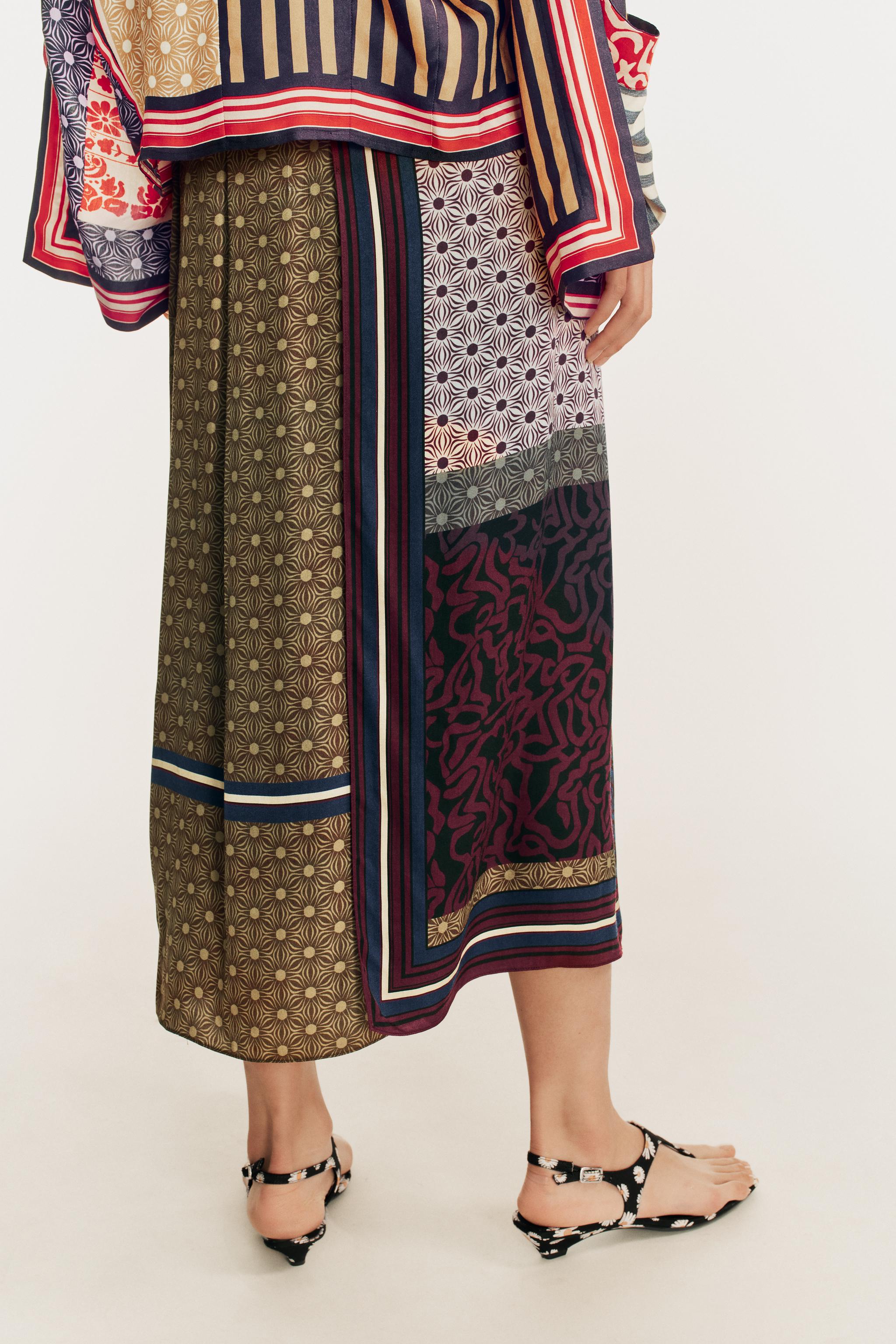 Женские юбки Zara LIMITED EDITION PRINTED PAREO SKIRT — фото 4