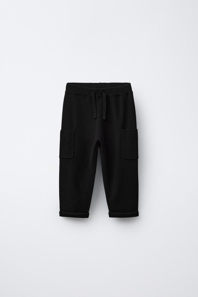 PANTALONI CARGO IN MAGLIA Nero ZARA Italia Italy
