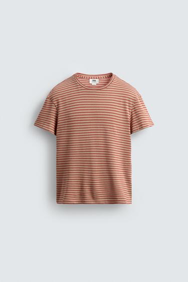 T-SHIRT JACQUARD RAYURES - 089 de Zara - Image 6