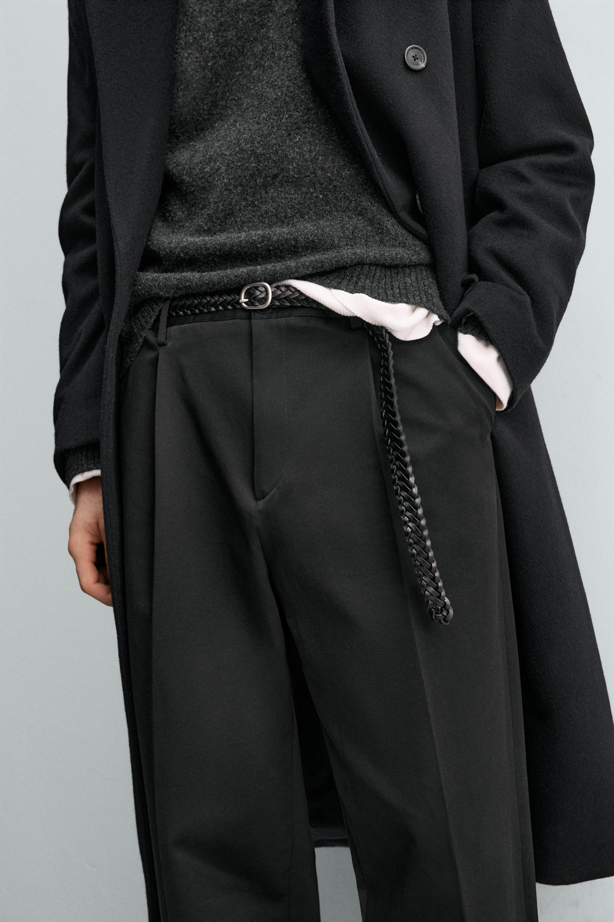 Aaron Levine x ZARA リラックスフィットプリーツパンツ - ブラック