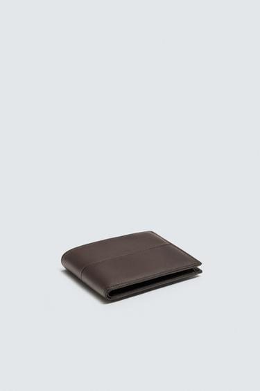 LEATHER WALLET - Brown by Zara - Image 1