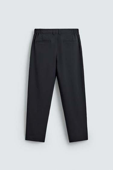 REGULAR FIT COMFORT TROUSERS - Navy blue by Zara - Image 6