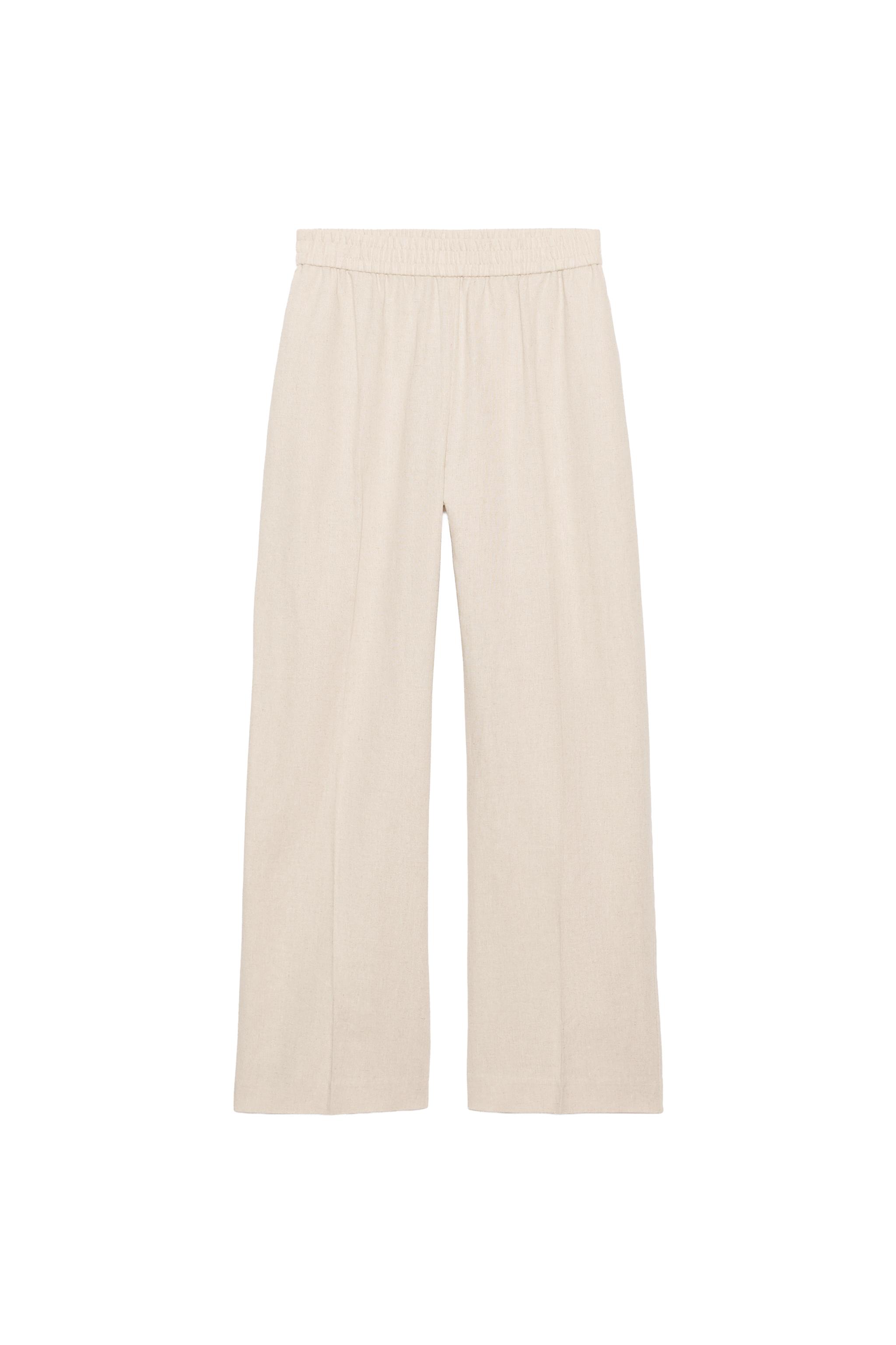 PANTALON DROIT AVEC LIN