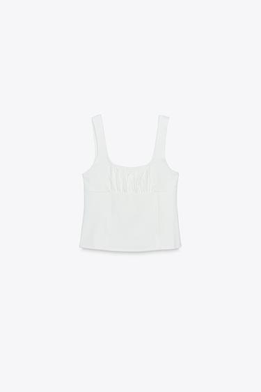 TOP ORNEMENT PICOT - Blanc de Zara - Image 3