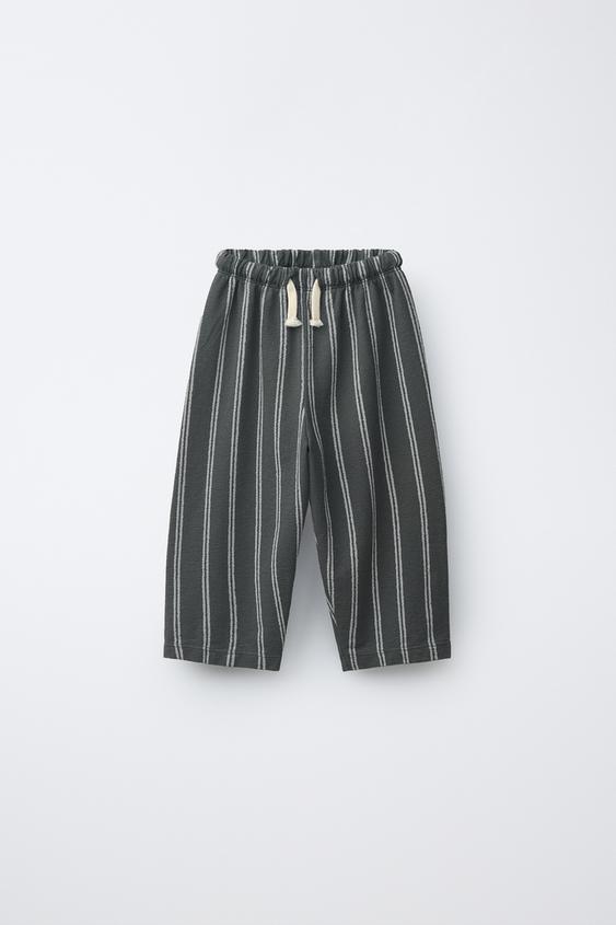 RELAXED STRIPED TROUSERS - Anthracite grey by Zara - Image 0